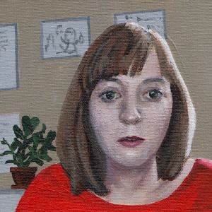 Henar Ortega retratada por Elisa Pérez, 2014. De su proyecto ScreenFace Paintings. 